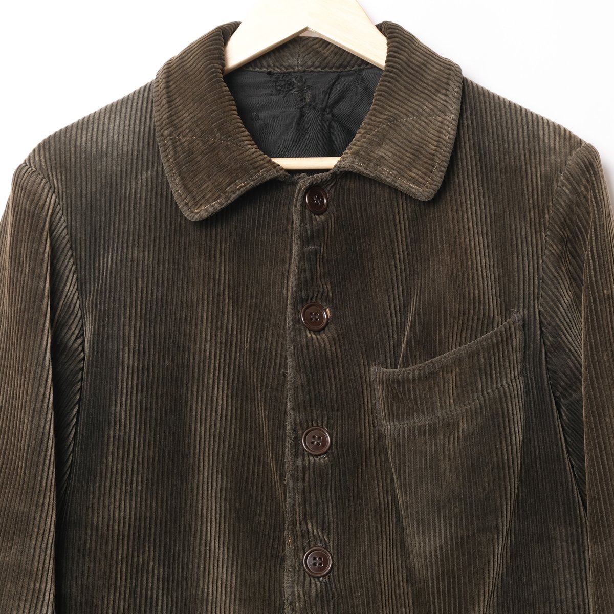 ジャケット・アウター 1940's French corduroy gilet jacket 1940's French corduroy gilet jacket 30's] French Vintage Brown