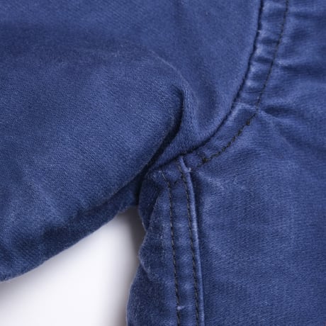 50-60s France Vintage Le Sans Pareil Blue Moleskin Jacket 1