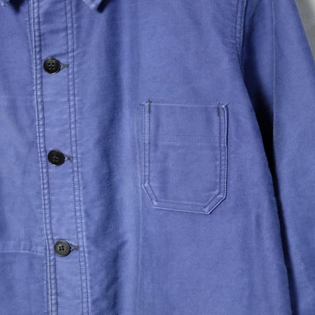 40-50s Le Mont St Martin Blue Moleskin Jacket