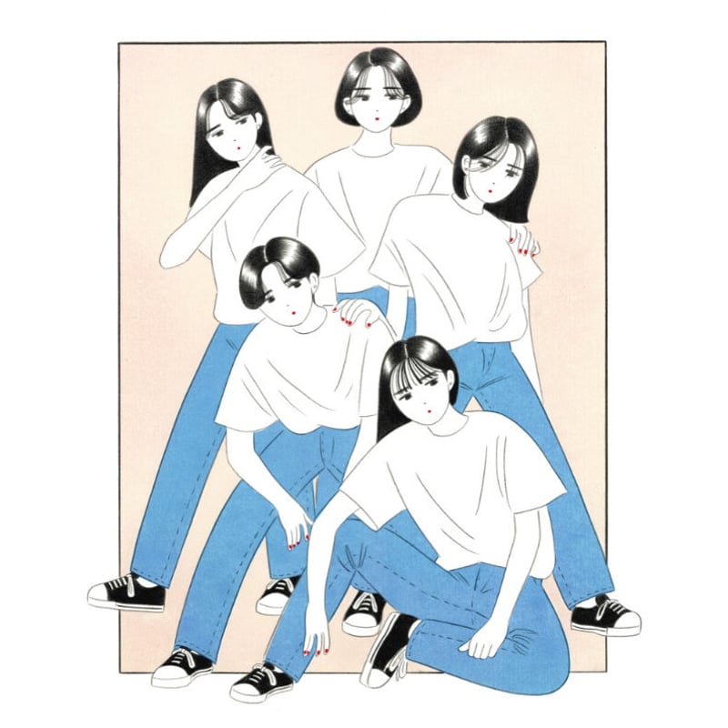 深川優　原画　水彩画 深川優 原画 水彩画