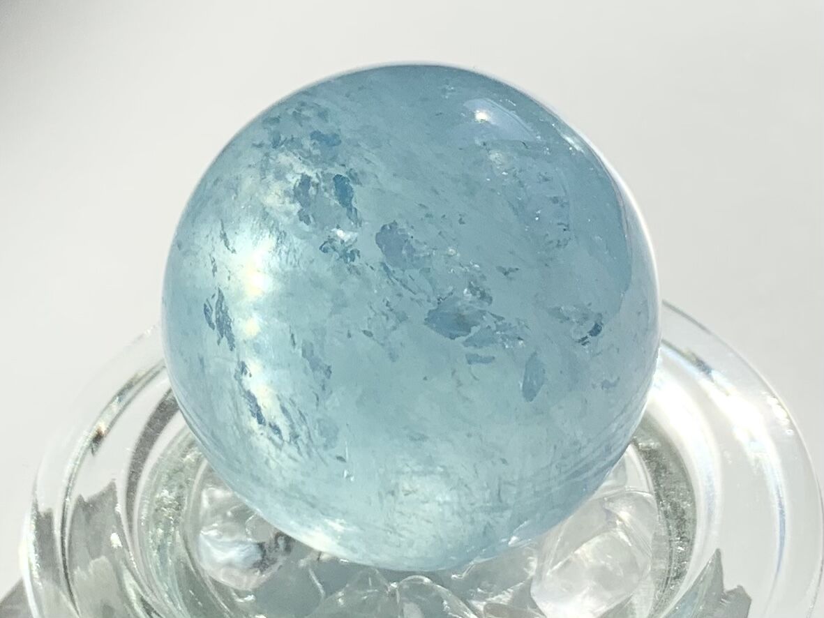 リリィさんの笑顔 アクアマリン スフィア☆約32mm アクアマリン＊スフィア | Crystal♪Garden