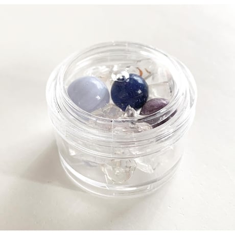 ちょこっと瞑想スフィアセット＊チャロアイト10mm／ラピスラズリ マドンナブルー10mm／ブルーレースアゲート12mm