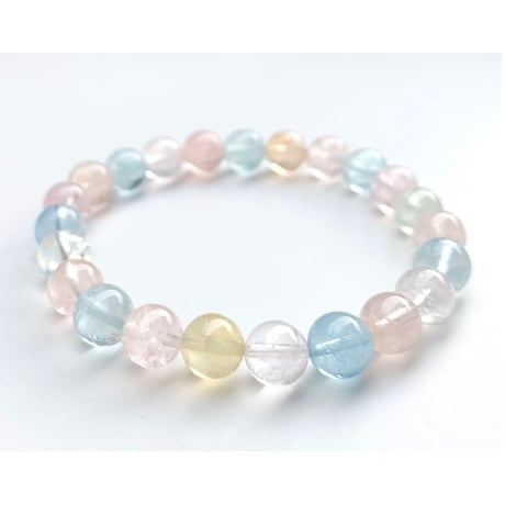 【奇跡のサイズグラデーション】アクアマリンブレスレット♡ ◇アクアマリン◇Memory of Soul ブレスレット/天然石