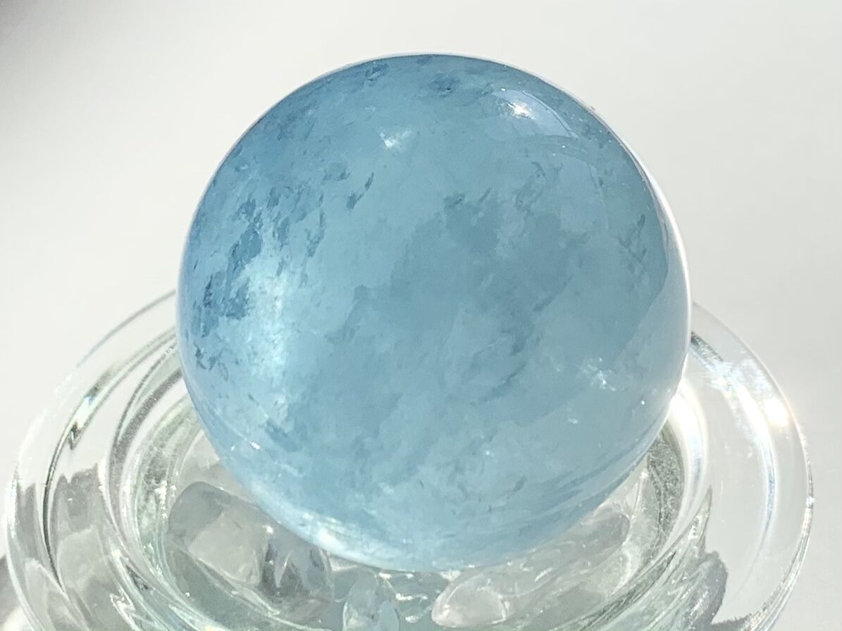 リリィさんの笑顔 アクアマリン スフィア☆約32mm リリィさんの笑顔 アクアマリン スフィア☆約32mm アクアマリン