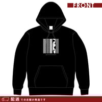 ※配送※【5周年モデル】パーカー（着物柄・ブラック）