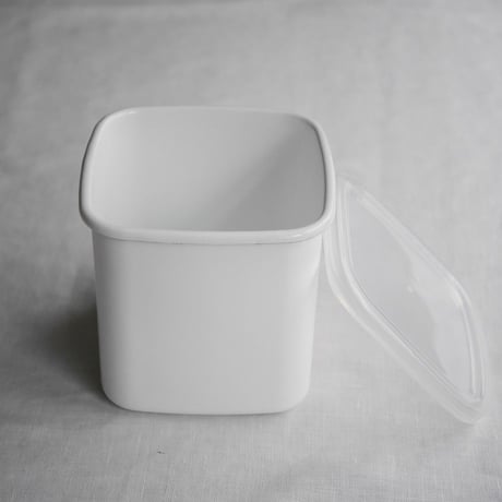 野田琺瑯 White Series スクエアⅬ シール蓋つき
