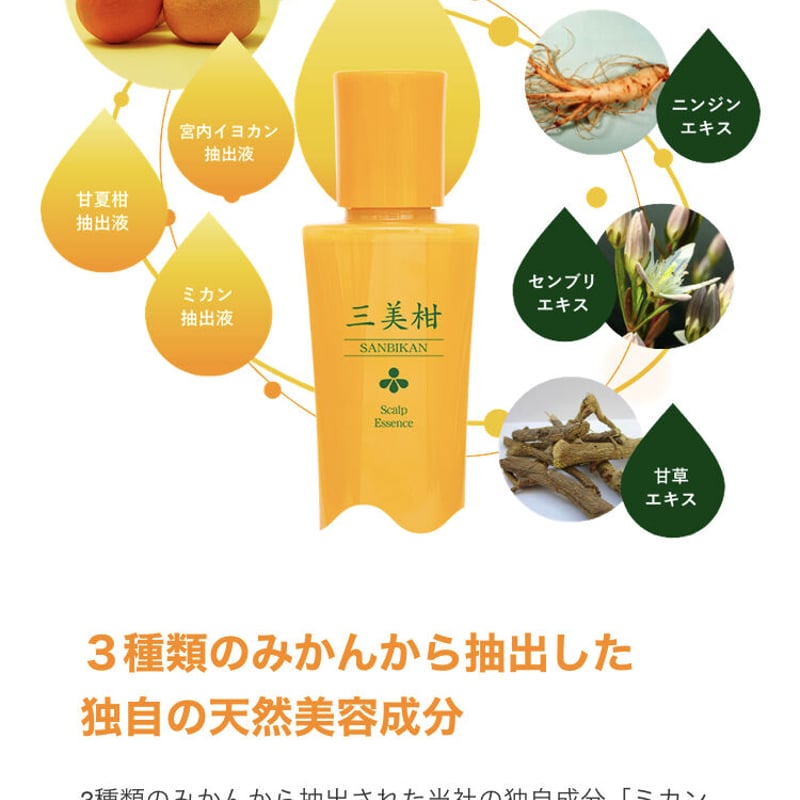 育毛剤 3個セット 送料無料】薬用育毛剤 三美柑(さんびかん) 150mL | 明浜みかん専門店