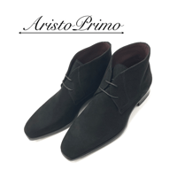 ビジネスシューズ | チャッカ－ブーツ | イタリア製 | 本革 | AristoPrimo （アリストプリモ）| A85 Black Suede
