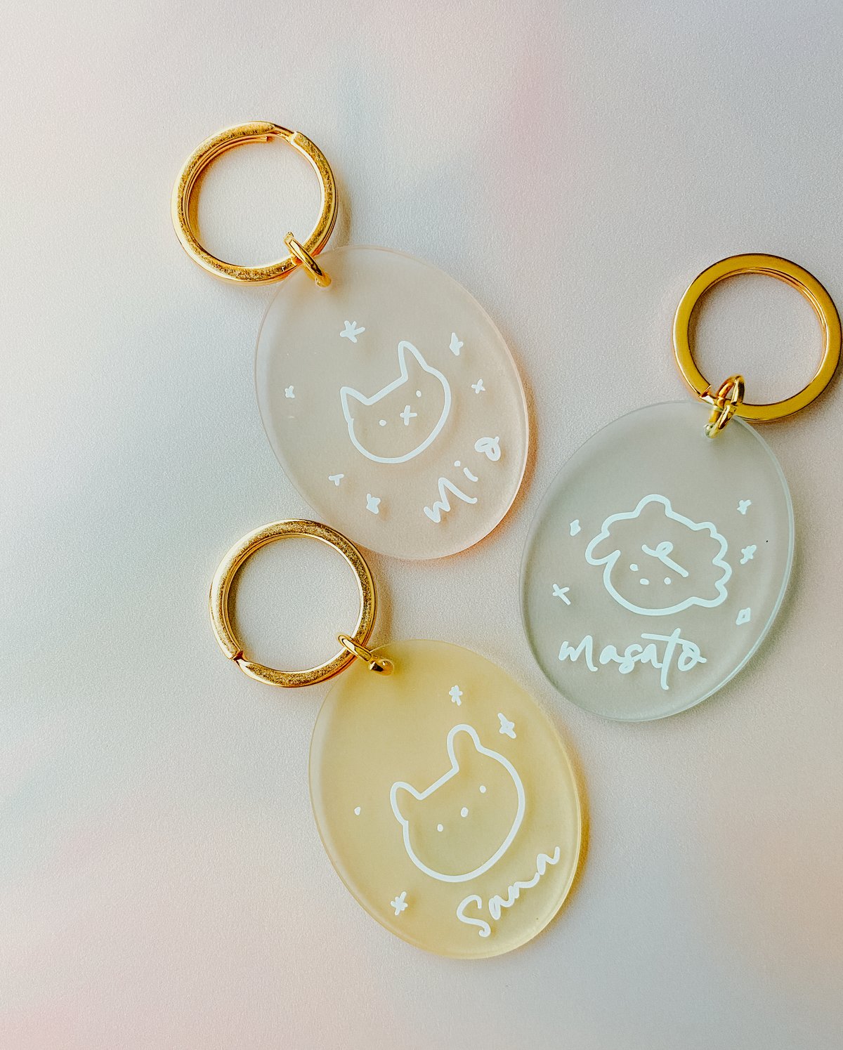 イラスト入りお名前キーホルダー イラスト席札 | micalligraphy & design