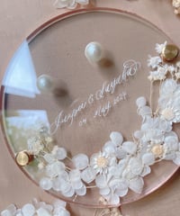 押し花のプレート　リングプレート、ベビーの記念プレート