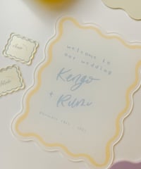 ウェーブデザイン　アクリルウェルカムボード　Wave Weicome Sign　韓国インテリア