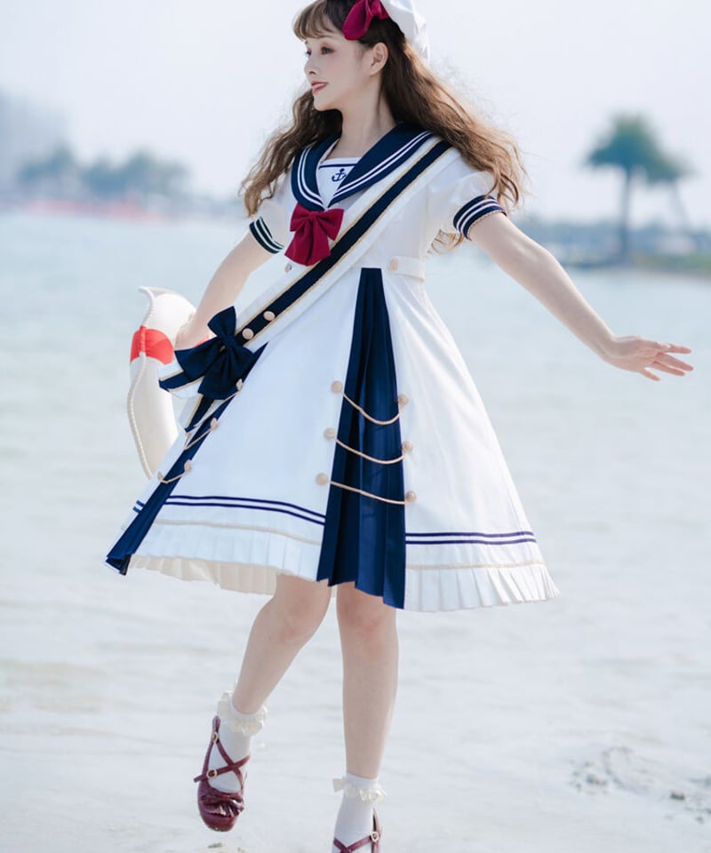 水平風セーラー服 ニャーニャーロリィタ 楽天市場】ワンピース レディース ロリータワンピース 甘ロリ