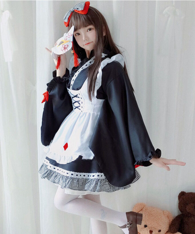 d.Alice】和ロリ振袖トランプ柄ワンピース | d.Alice (ディーアリス ... トランプ 紫 ワンピース ゴスロリ ロリィタ ロリータ モワティエ アトリエボズ