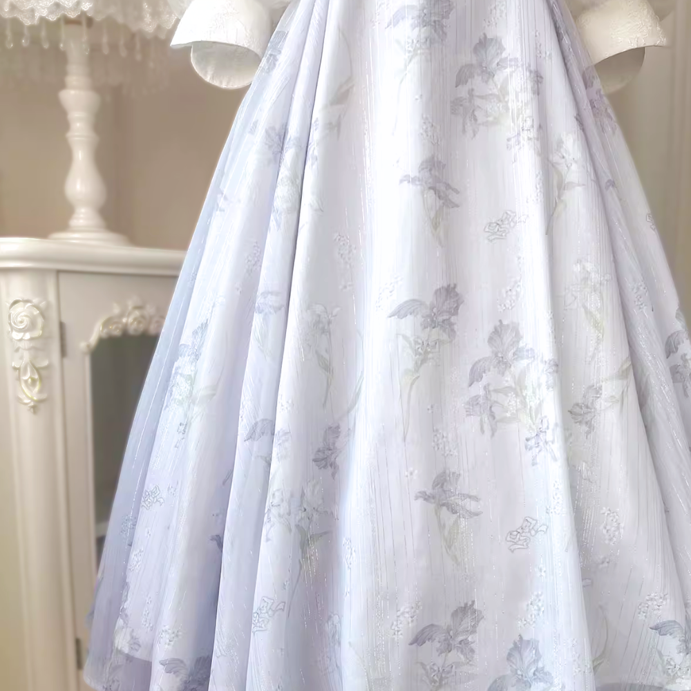 d.Alice】 アイリス ワンピース ライトブルー ホルターネック風 d.Alice】 アイリス ワンピース ライトブルー ホルターネック風