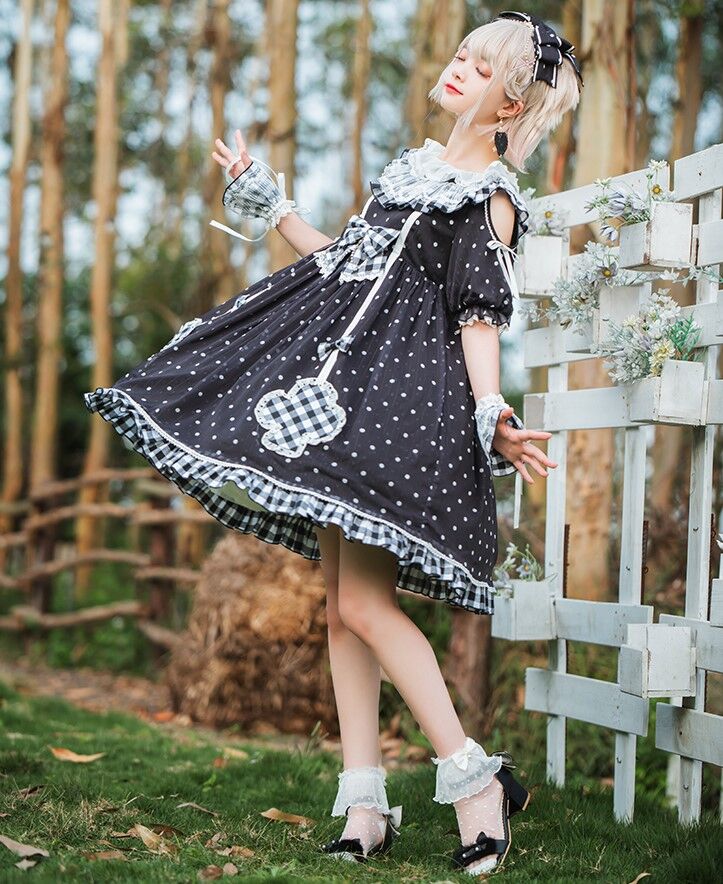 d.Alice】ブラックドット ワンピース ロリィタ | d.Alice (ディー