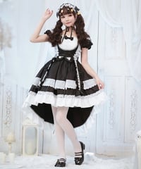 【d.Alice】フィッシュテールメイド服（レッド/ブラック）ワンピース ロリィタ