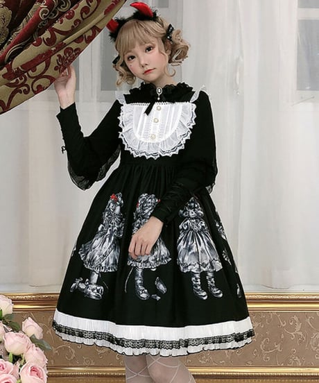 d.alice ロリータ3点セット 猫柄 ロリータファッション通販 SEASONZ アイドル ステージ衣装 ALICE