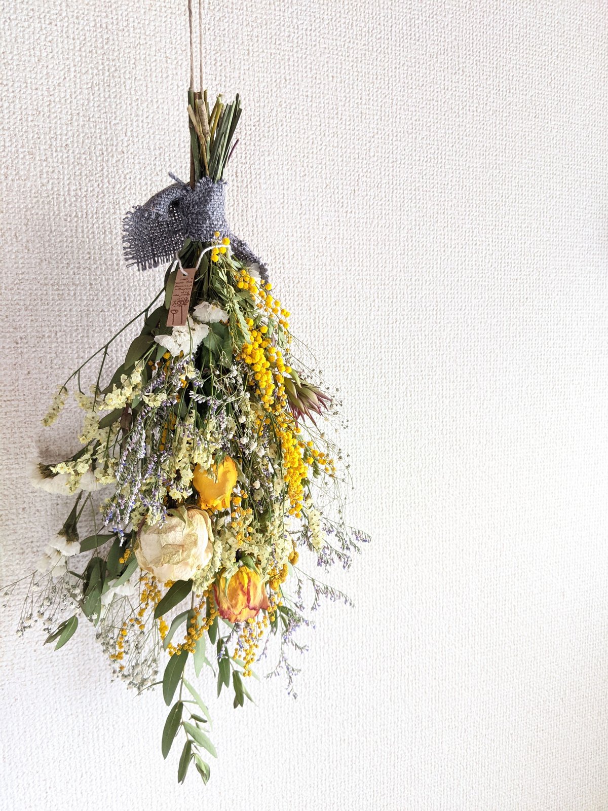 ミモザとユーカリのsimple swag♡約46センチ ミモザとユーカリのsimple swag♡約46センチ