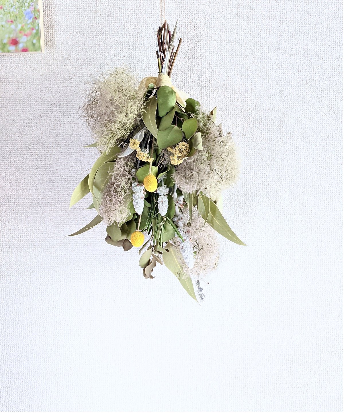 メル86631様ご相談中　ユーカリの500円スワッグ　ラグラスを添えて Amazon | No.130 ユーカリ スワッグ ドライフラワー | ノー