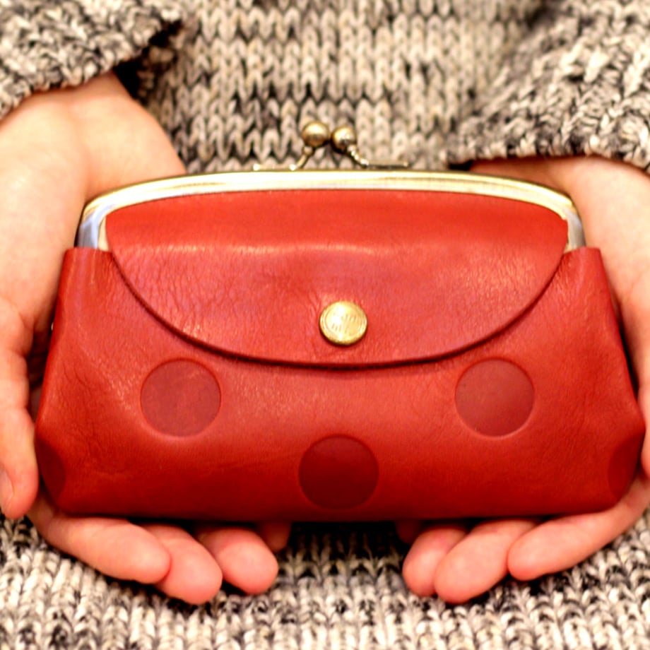 アウトレット】キャンディルーフ 親子がま口 チェリーレッド WL17-72-03B2