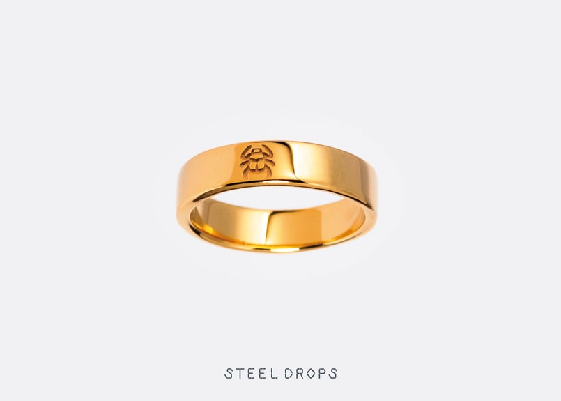 HIEROGLYPH RING 「スカラベ(フンコロガシ)」silver 18kgp | ST