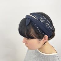 MESH HAIR BAND <NAVY ORGANDY>