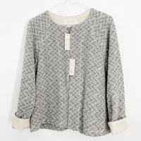 MESH CARDIGAN<KIRI GRAY>