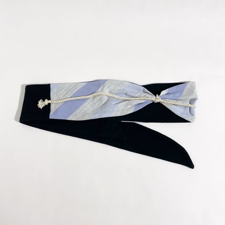 MESH HAIR BAND <PURPLE STRIPE>