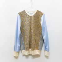 MESH SKY FRONT TOP size1/size2(sold out)<DAY ORANGE/水色袖>