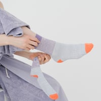NEP YARN SOCKS<PURPLE>
