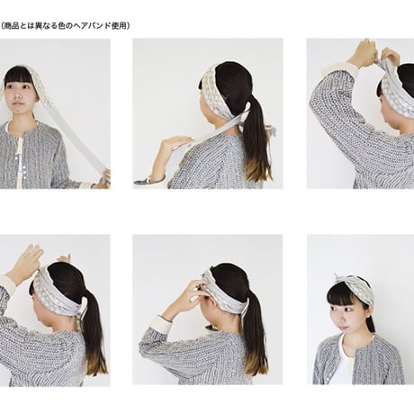 MESH HAIR BAND <PURPLE STRIPE>