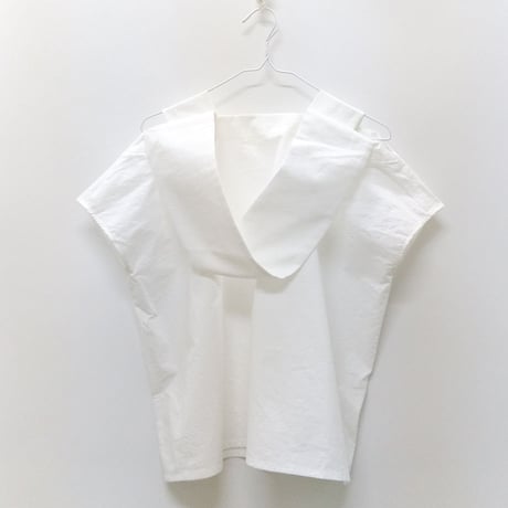TWIST LAPEL TOP<WHITE>