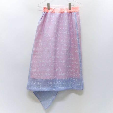 PAPER TAPE TIGHT SKIRT<PINK>