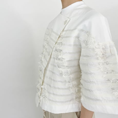 WASHI SHIMA JACKET<SILVER>