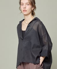 リネン混スキッパーアシメシャツ 263350 / Sugar rose