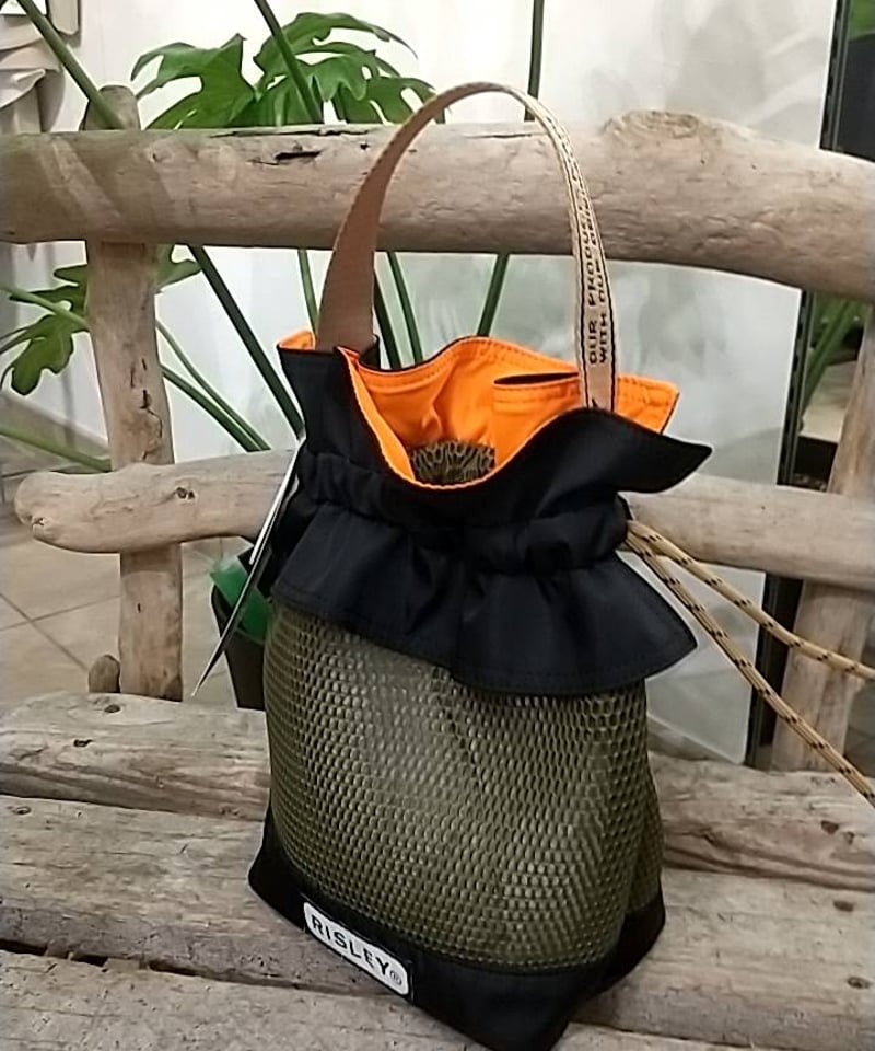 新品 RISLEY×OUTDOOR PRODUCTSキャンディメッシュバッグ RISLEY】RISLEY×OUTDOOR PRODUCTS キャンディメッシュメッシュ