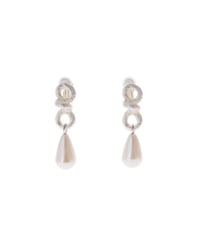 Knot hoop pearl earrings 26A3-46E  / Sea'dsMara