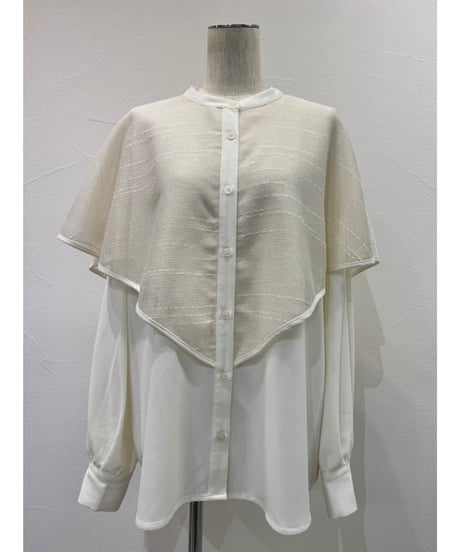 ラメメッシュケープレイヤーシャツ 604500 / CYAN tokyo