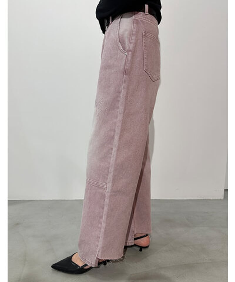 再入荷✨】タックワイドデニムピンク Y252-31064-3 / YENN
