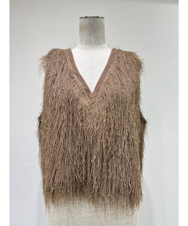 サイドリブシャギーベスト 601455 / CYAN tokyo | CALENDRIER o