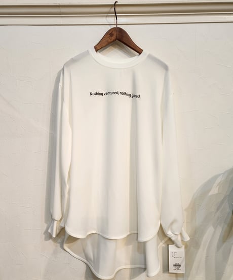PASSIONEのトップス クロスミントサークルジャガード半袖ハイネックカットソー