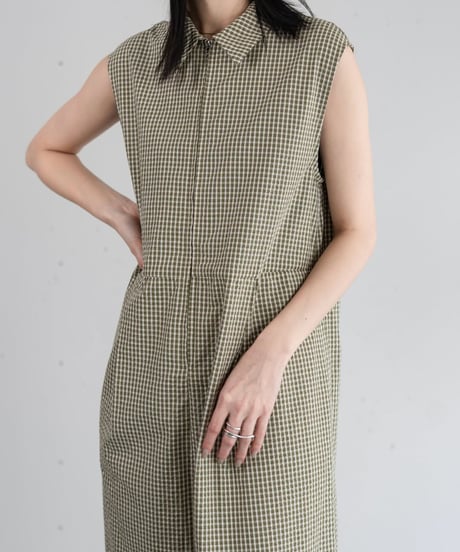 チェックコクーンサロペット 612-86541  / CLOCHE
