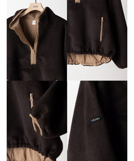 SHAGGY HALF ZIP JK Y254-41126-4 / YENN
