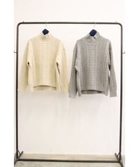 ケーブル編ハイネックのPO 8642003  / Le Melange