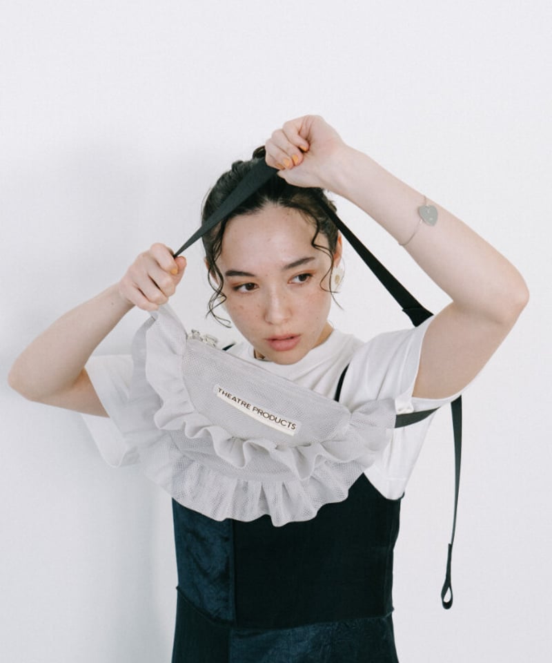 メッシュフリルラウンドショルダーバッグM | CALENDRIER online store