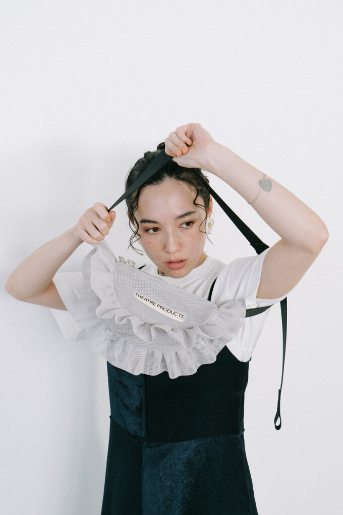 メッシュフリルラウンドショルダーバッグM | CALENDRIER online store