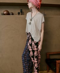 リネンVネックフレンチスリーブPO 8621019 /LeMelange