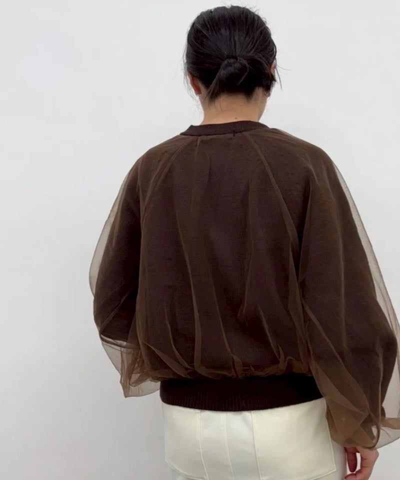 チュールVネックカーディガン 552-95109 / CYNICAL | CALENDRIER