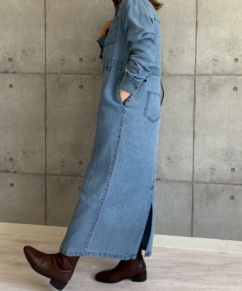 エムズグレイシー♡ラメ入りデニムワンピース42 テンセルデニムワンピース R752733 /ROSIEE | CALENDRIER onlin