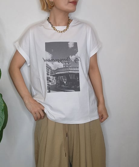 フォトヘムラウンドTシャツ 0126209112 / MICA&DEAL